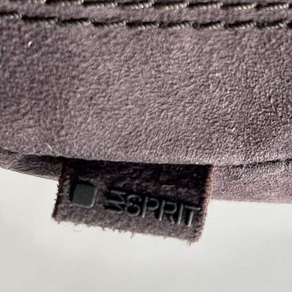 Esprit Suede Hobo Shoulder Bag, Adjustable Strap in Dark Brown - Picture 7 of 12